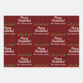 エレガントクリスマスの球飾り紙シート ラッピングペーパーシート (正面2)