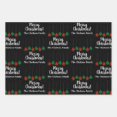 エレガントクリスマスの球飾り紙シート ラッピングペーパーシート (正面)