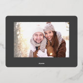 エレガントクリスマスの紅葉フォトバラ金ゴールド 箔シーズンカード (裏面)