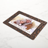 エレガントクリスマスの紅葉フォトバラ金ゴールド 箔シーズンカード (回転した状態)