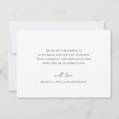 エレガントクリスマスの結婚冬 サンキューカード (裏面)