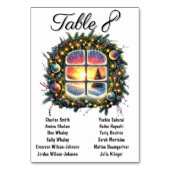 エレガントクリスマスの結婚表座席表カード テーブルナンバー (正面)