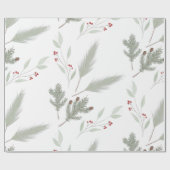 エレガントクリスマスの緑化の包装紙 ラッピングペーパー (フラット)