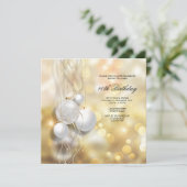 エレガントクリスマスの誕生日パーティー 招待状 (スタンド正面)