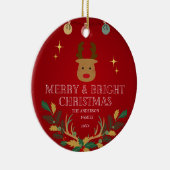 エレガントクリスマスの贈り物 セラミックオーナメント (右)