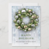 エレガントクリスマスの飾り企業の挨拶 シーズンカード (正面)