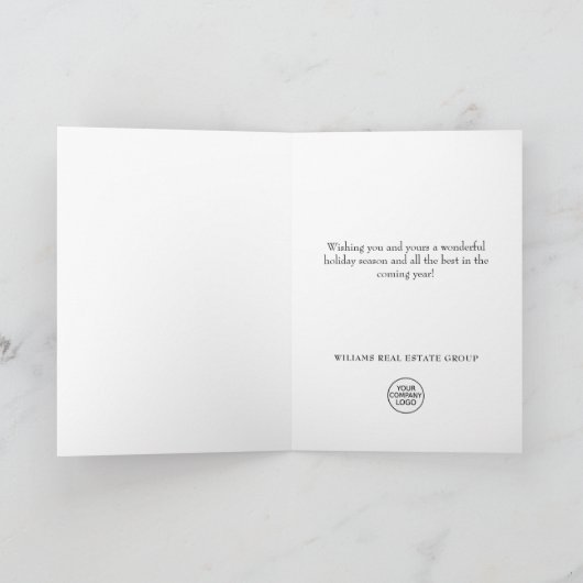 エレガントクリスマスの飾り企業の挨拶 シーズンカード (内部)