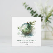 エレガントクリスマスの飾り企業の挨拶 シーズンカード (スタンド正面)