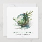 エレガントクリスマスの飾り企業の挨拶 シーズンカード (正面)