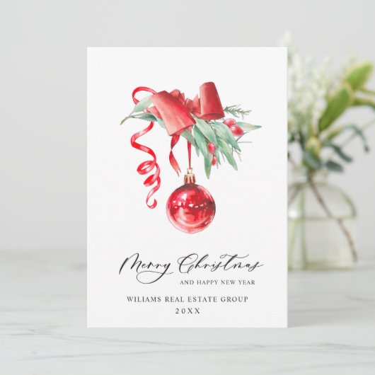 エレガントクリスマスの飾り企業の挨拶 シーズンカード (スタンド正面)