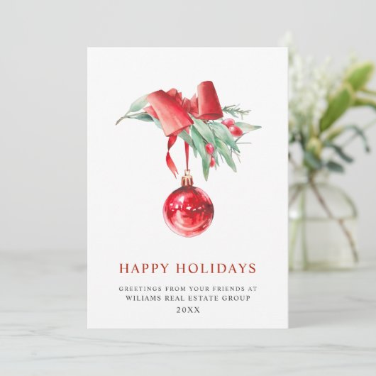 エレガントクリスマスの飾り企業の挨拶 シーズンカード (スタンド正面)