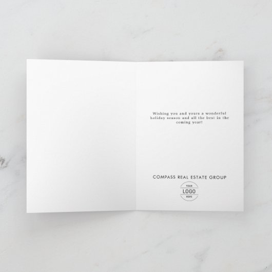 エレガントクリスマスの飾り企業の挨拶 シーズンカード (内部)