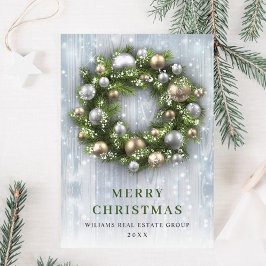 エレガントクリスマスの飾り企業の挨拶 シーズンカード