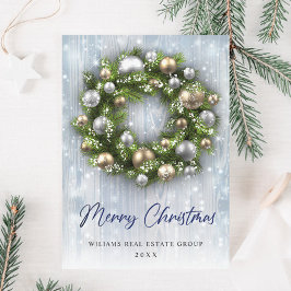 エレガントクリスマスの飾り企業の挨拶 シーズンカード