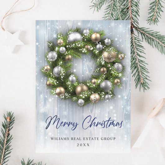 エレガントクリスマスの飾り企業の挨拶 シーズンカード