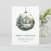 エレガントクリスマスの飾り企業の挨拶 シーズンカード (スタンド正面)