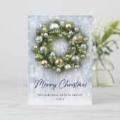 エレガントクリスマスの飾り企業の挨拶 シーズンカード (スタンド正面)