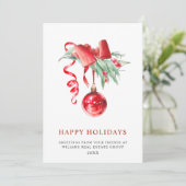 エレガントクリスマスの飾り企業の挨拶 シーズンカード (スタンド正面)