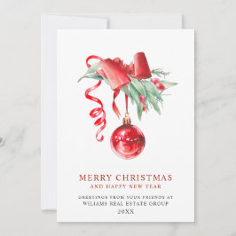 エレガントクリスマスの飾り企業の挨拶 シーズンカード