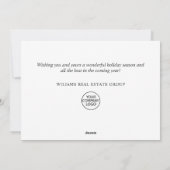 エレガントクリスマスの飾り企業の挨拶 シーズンカード (裏面)