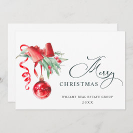 エレガントクリスマスの飾り企業の挨拶 シーズンカード
