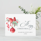 エレガントクリスマスの飾り企業の挨拶 シーズンカード (スタンド正面)