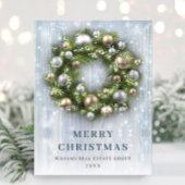 エレガントクリスマスの飾り企業の挨拶 ポストカード