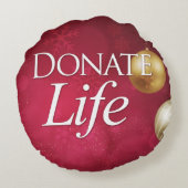 エレガントクリスマスを寄付 ラウンドクッション (裏面)