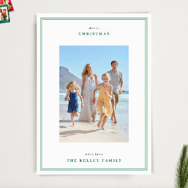 エレガントクリスマスアップル緑シンプルのフォトフレーム シーズンカード