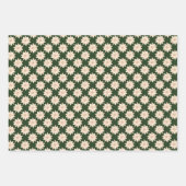 エレガントクリスマスイエローレッドポインセチア ラッピングペーパーシート (正面2)