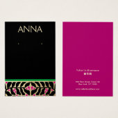 エレガントクリスマスイヤリング表示カード (正面&裏面)