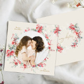 エレガントクリスマスウィンターの葉のアーチ写真 シーズンカード