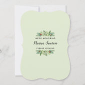 エレガントクリスマスウィンターホリデーブライダルシャワー 招待状 (裏面)