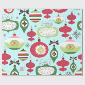 エレガントクリスマスオーナメントアートデコスタイル ラッピングペーパー (フラット)