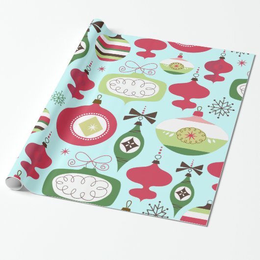 エレガントクリスマスオーナメントアートデコスタイル ラッピングペーパー (アンロールド)