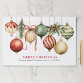 エレガントクリスマスオーナメントパーティー紙ランチョンマット ペーパーパッド (インサイチュ)