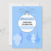 エレガントクリスマスオーナメントパーティー 招待状 (正面)