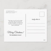 エレガントクリスマスオーナメント金ゴールドフレーム写真 シーズンポストカード (裏面)