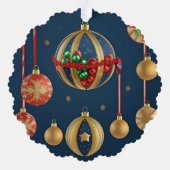 エレガントクリスマスオーナメント オーナメントカード (裏面)