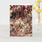 エレガントクリスマスオーナメント カード (黄色い花)