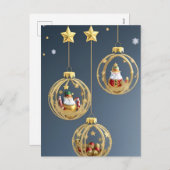 エレガントクリスマスオーナメント シーズンポストカード (正面/裏面)