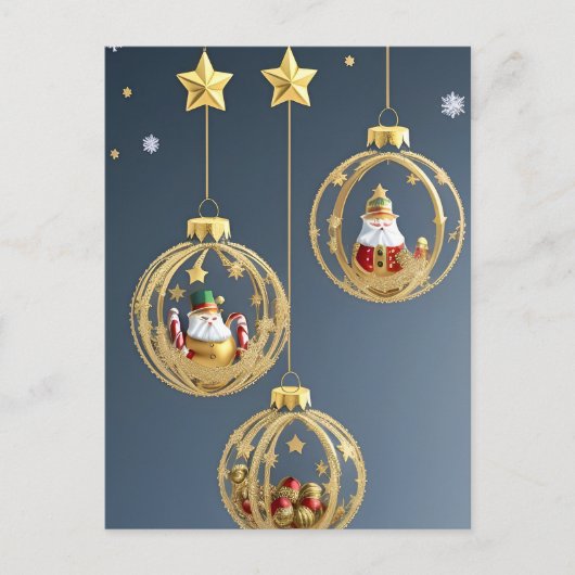 エレガントクリスマスオーナメント シーズンポストカード (正面)