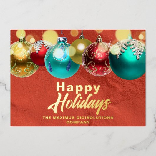 エレガントクリスマスオーナメント・灯火事業 箔シーズンカード (正面)