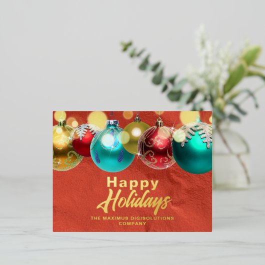 エレガントクリスマスオーナメント・灯火事業 箔シーズンポストカード (立ち正面)