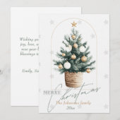 エレガントクリスマスカード非写真ホリデーカード シーズンカード (正面/裏面)