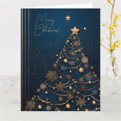 エレガントクリスマスカード カード (黄色い花)