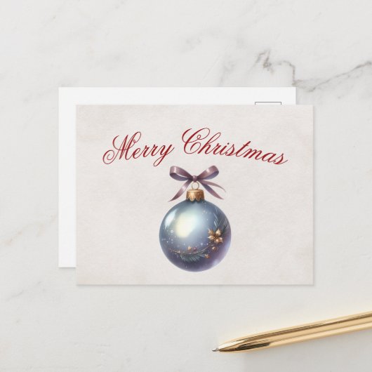 エレガントクリスマスカード シーズンポストカード (正面/裏面インサイチュ)