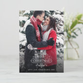 エレガントクリスマスグリーティングフォトカード シーズンカード (スタンド正面)