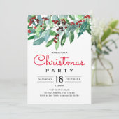 エレガントクリスマスグリーナリーホリデーパーティー 招待状 (スタンド正面)