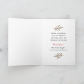 エレガントクリスマスグリーナリーモノグラムリース シーズンカード (内部)